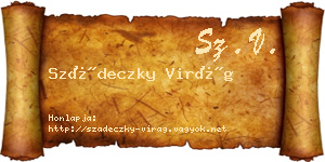 Szádeczky Virág névjegykártya